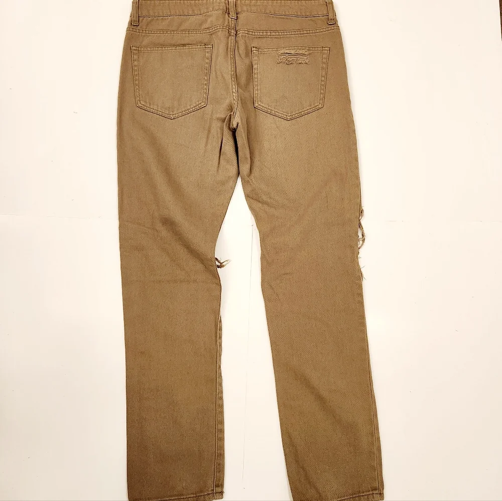 Forever 21 Men's Tan / Brown Jeans - Size 32 - Distressed - Picture 6 of 7